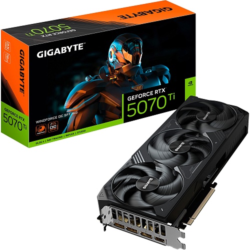 Видеокарта Gigabyte GeForce RTX 5070 Ti WINDFORCE SFF OC 16G (GV-N507TWF3OC-16GD) UA
