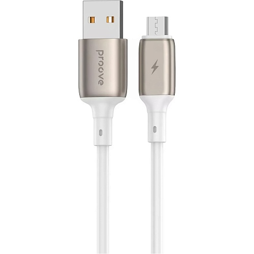 Кабель Proove Flex Metal USB-A to Micro-USB 2.4A 1m White (CCFM20001302)