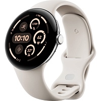 Смарт-часы Google Pixel Watch 3 45mm Polished Silver/Porcelain Band
