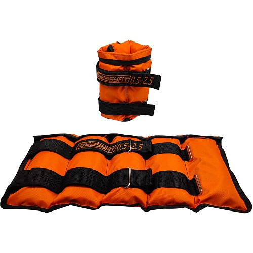 Утяжелители для ног и рук EasyFit 0.5-2.5 kg Black/Orange (EF-WHT-0,5-2,5-O)