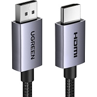 Кабель Ugreen DP125 DisplayPort to HDMI 2.0 4K 2m Black (35842)