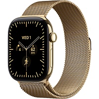 Смарт-часы Apple Watch Series 12 GPS + Cellular 46mm Radiant Gold Titanium Case with Radiant Gold Milanese Loop M/L (MJGV4)
