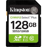 Карта памяти Kingston SDXC Canvas Select Plus 128GB Class 10 UHS-I V10 A1 (SDS3/128GB)