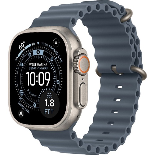 Смарт-часы Apple Watch Ultra 3 49mm Natural Titanium Case with Anchor Blue Ocean Band (MEWH4)