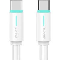 Кабель Usams SJ734 USB-C to USB-C 60W 5A 1.0m White - придбати в Дніпрі, Україні: ціна, характеристики | інтернет-магазин TOUCH