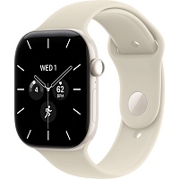 Смарт-часы Apple Watch Series 12 GPS + Cellular 46mm Pearl White Ceramic Case with Sand Sport Band S/M (MJH14)