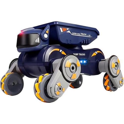 Радиоуправляемый робот JJRC Q187-A Light Spray Stunt Robot Dog Orange/Blue