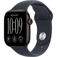 Смарт-часы Apple Watch Series 12 GPS 42mm Space Gray Aluminum Case with Navy Blue Sport Band S/M (MJE74)