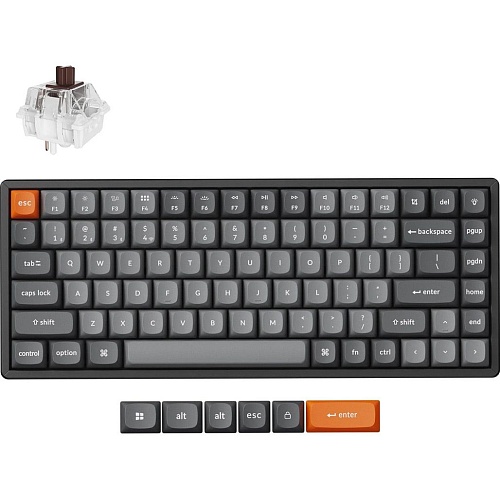 Клавиатура Keychron K2 Max 84 Key RGB Hot-Swap Super Brown Switch Black (K2M-J3-UA)