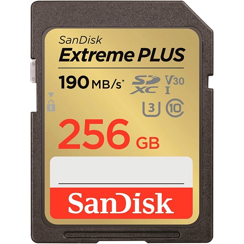 Карта памяти SanDisk Extreme Plus SDXC 256GB UHS-I U3 V30 Class 10 (SDSDXWV-256G-GNCIN)