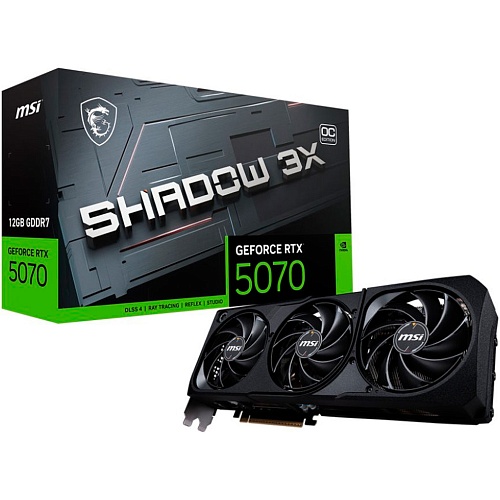 Видеокарта MSI GeForce RTX 5070 12G SHADOW 3X OC (G5070-12S3C) EU