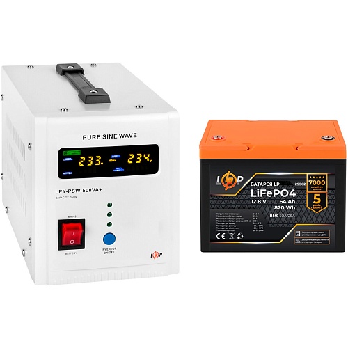 Джерело безперебійного живлення (ДБЖ) LogicPower UPS В500 + LiFePO4 820Wh (24182) - придбати в Дніпрі, Україні: ціна, характеристики | інтернет-магазин TOUCH
