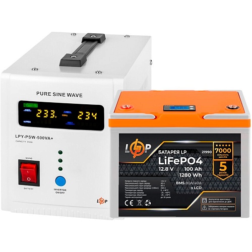Джерело безперебійного живлення (ДБЖ) LogicPower UPS B500 + АКБ LiFePO4 1280Wh (22621) - придбати в Дніпрі, Україні: ціна, характеристики | інтернет-магазин TOUCH