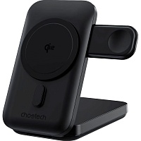 Бездротовий зарядний пристрій Choetech Qi2 3in1 Magnetic Charger Holder 10000mAh 15W Black (B750-CCBK) Вітрина - придбати в Дніпрі, Україні: ціна, характеристики | інтернет-магазин TOUCH