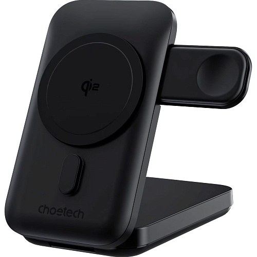 Бездротовий зарядний пристрій Choetech Qi2 3in1 Magnetic Charger Holder 10000mAh 15W Black (B750-CCBK) Вітрина - придбати в Дніпрі, Україні: ціна, характеристики | інтернет-магазин TOUCH