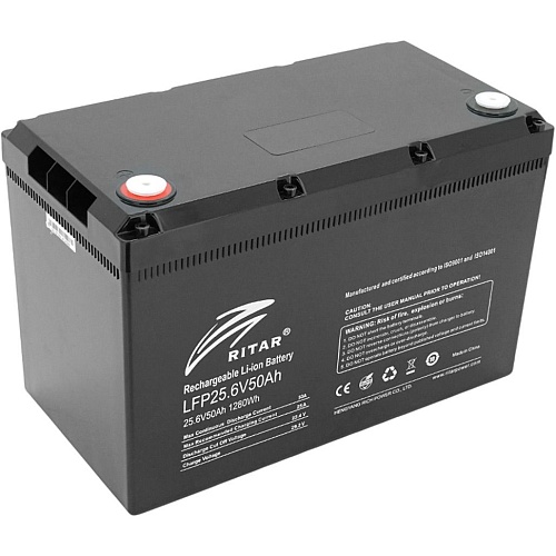 Аккумулятор Ritar LiFePO4 24V (25.6V/50Ah/1280Wh) (R-LFP 25.6V 50Ah Bluet)