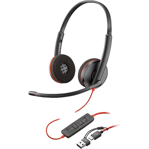 Компьютерная гарнитура Poly Blackwire 3220 USB-A/C (8X228AA)