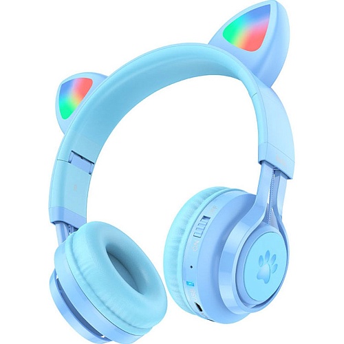 Наушники Hoco W39 Cat Ear Stereo Bluetooth Headphones Blue (779250)