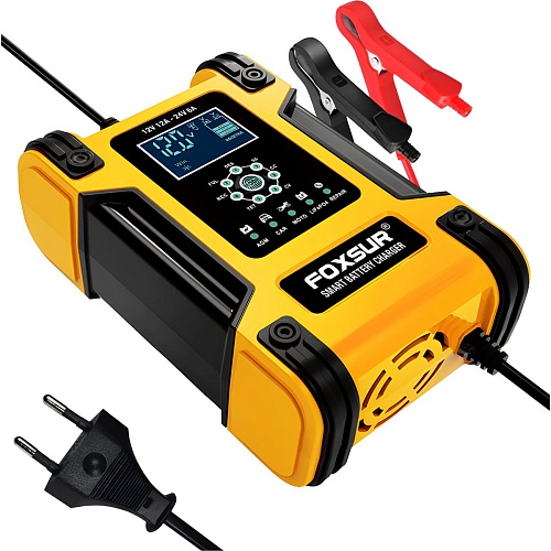 Зарядний пристрій Foxsur FBC122412D Yellow (В700005) - придбати в Дніпрі, Україні: ціна, характеристики | інтернет-магазин TOUCH