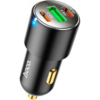 Автомобільний зарядний пристрій Hoco NZ6 PD45W USB-A+2хUSB-C Black (765185) - придбати в Дніпрі, Україні: ціна, характеристики | інтернет-магазин TOUCH