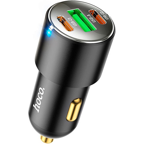 Автомобильное зарядное устройство Hoco NZ6 PD45W USB-A+2хUSB-C Black (765185)