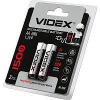 Акумулятор Videx HR6/AA 1500mAh Ni-MH 2шт (HR6/1500/2DBB) - придбати в Дніпрі, Україні: ціна, характеристики | інтернет-магазин TOUCH