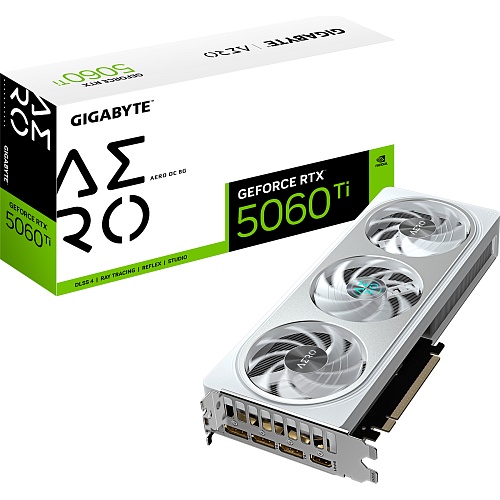 Видеокарта Gigabyte GeForce RTX 5060 Ti AERO OC 8G (GV-N506TAERO OC-8GD) EU