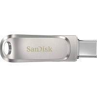 USB флеш-накопитель SanDisk Ultra Dual Drive Luxe 64GB USB-А + USB-C Silver (SDDDC4-064G-G46)