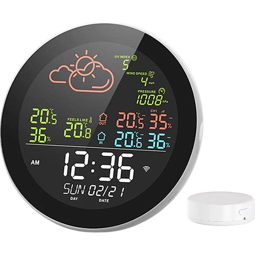 Розумний термогігрометр Tuya WKD-TH09 WiFi Weather Clock With Sensor  - придбати в Дніпрі, Україні: ціна, характеристики | інтернет-магазин TOUCH
