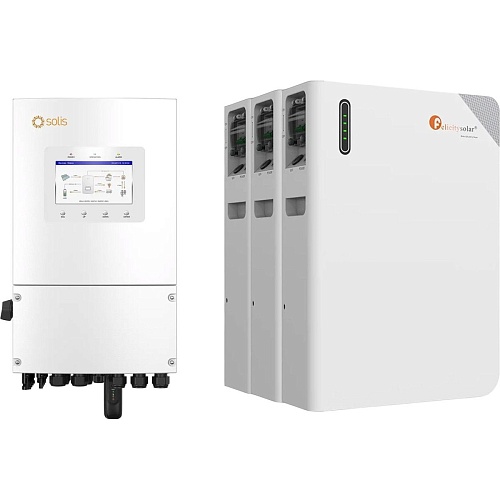 Система хранения энергии Solis S6-EH1P6K-L-PLUS 6kW + 3 АКБ FelicityESS FLB48100WG1-H 15.3kWh (51.2V/100Ah/5120Wh)
