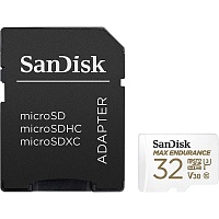 Карта памяти SanDisk microSDHC 32GB UHS-I Max Endurance U3 V30 R-100MB/s + SD Adapter (SDSQQVR-032G-GN6IA)