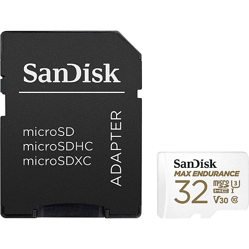 Карта памяти SanDisk microSDHC 32GB UHS-I Max Endurance U3 V30 R-100MB/s + SD Adapter (SDSQQVR-032G-GN6IA)