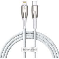 Кабель Baseus Glimmer Series Fast Charging USB-C to Lightning 20w 1m White (CADH000002) - придбати в Дніпрі, Україні: ціна, характеристики | інтернет-магазин TOUCH