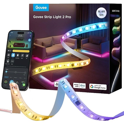 Светодиодная лента Govee H61F5 Strip Light 2 Pro 5м White (H61F53D1)