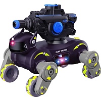 Радиоуправляемый робот JJRC Q187-B Light Spray Stunt Robot Dog Grey/Green