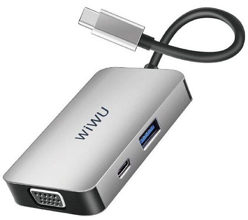 USB-хаб WiWU Alpha 513HVP (Gray)