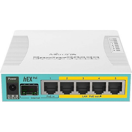Маршрутизатор (роутер) MikroTik hEX PoE (RB960PGS)