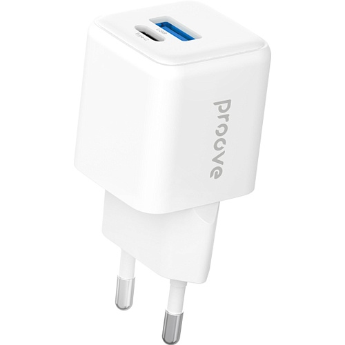 Сетевое зарядное устройство Proove Pocket GaN Plus 25W USB-C/USB-A White (WCPG25111202)