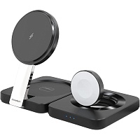 Бездротовий зарядний пристрій Choetech T636-F Qi2 3in1 Foldable Magsafe Wireless Charger Black  - придбати в Дніпрі, Україні: ціна, характеристики | інтернет-магазин TOUCH