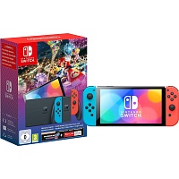 Портативна ігрова консоль Nintendo Switch OLED with Neon Blue and Neon Red Joy-Con + Mario Kart 8 Deluxe - придбати в Дніпрі, Україні: ціна, характеристики | інтернет-магазин TOUCH