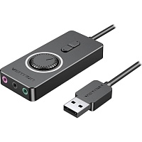 Звуковая карта Vention Audio USB 3х3.5mm jack 0.15m Volume Control (CDRBB)