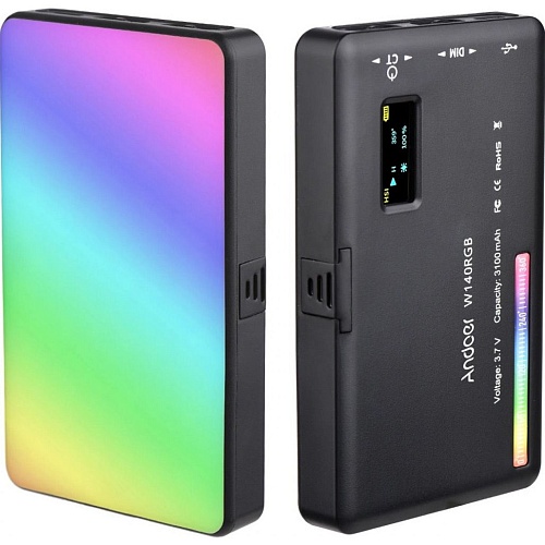 Накамерный свет Andoer W140 RGB LED CRI95+ 2500K-9000K