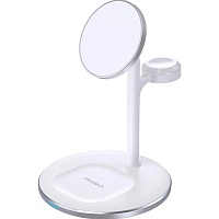 Бездротовий зарядний пристрій Choetech T585-F 3in1 Magnetic Wireless Charging White  - придбати в Дніпрі, Україні: ціна, характеристики | інтернет-магазин TOUCH