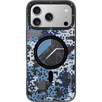 Чехол YoungKit Camouflage with Magnetic Ring для Apple iPhone 17 Pro Blue Camo