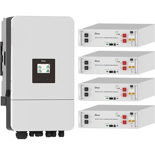 Система зберігання енергії Deye SUN-12K-SG05LP3-EU-SM2 12kW + 4 АКБ SE-G5.1 Pro-B 20.4kWh (51.2V/100Ah/5120Wh) - придбати в Дніпрі, Україні: ціна, характеристики | інтернет-магазин TOUCH