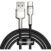 Кабель Baseus Cafule Metal Data Cable USB-A to USB-C 1m Black (CAKF000101) Уценка