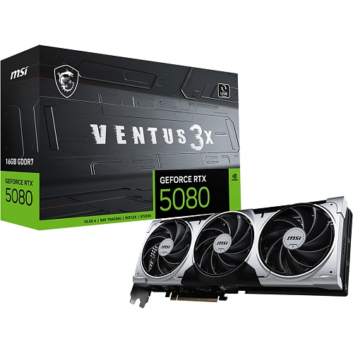 Видеокарта MSI GeForce RTX 5080 16GB VENTUS 3X PLUS (G5080-16V3P) UA 
