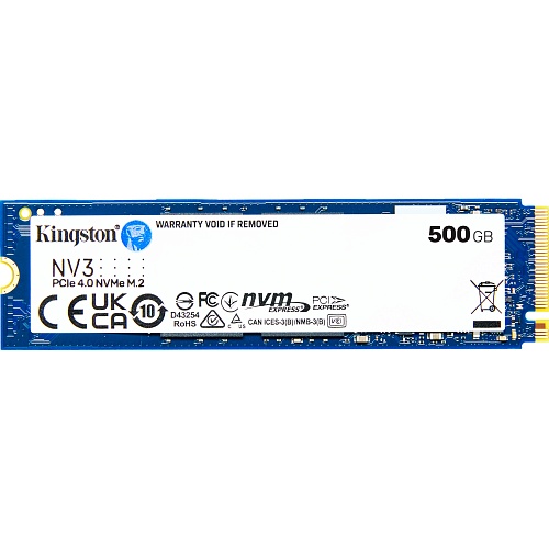 SSD накопитель Kingston NV3 500GB M.2 2280 PCIe Gen 4.0 x4 (SNV3S/500G)