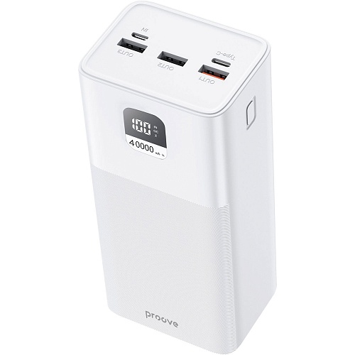 Зовнішній акумулятор Proove Giant 40000mAh 100W White (PBGI99320002)  - придбати в Дніпрі, Україні: ціна, характеристики | інтернет-магазин TOUCH