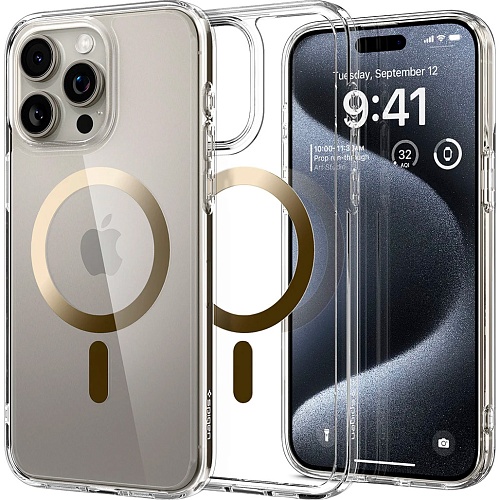 Чехол Spigen Ultra Hybrid MagSafe Case для Apple iPhone 15 Pro Gold (ACS06718)